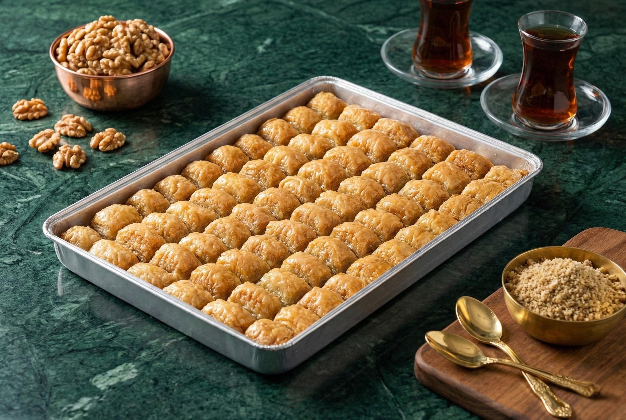 Cevizli Kare tepsi baklava Cevizli Baklava (Ortalama 3kg.) - Görsel 1