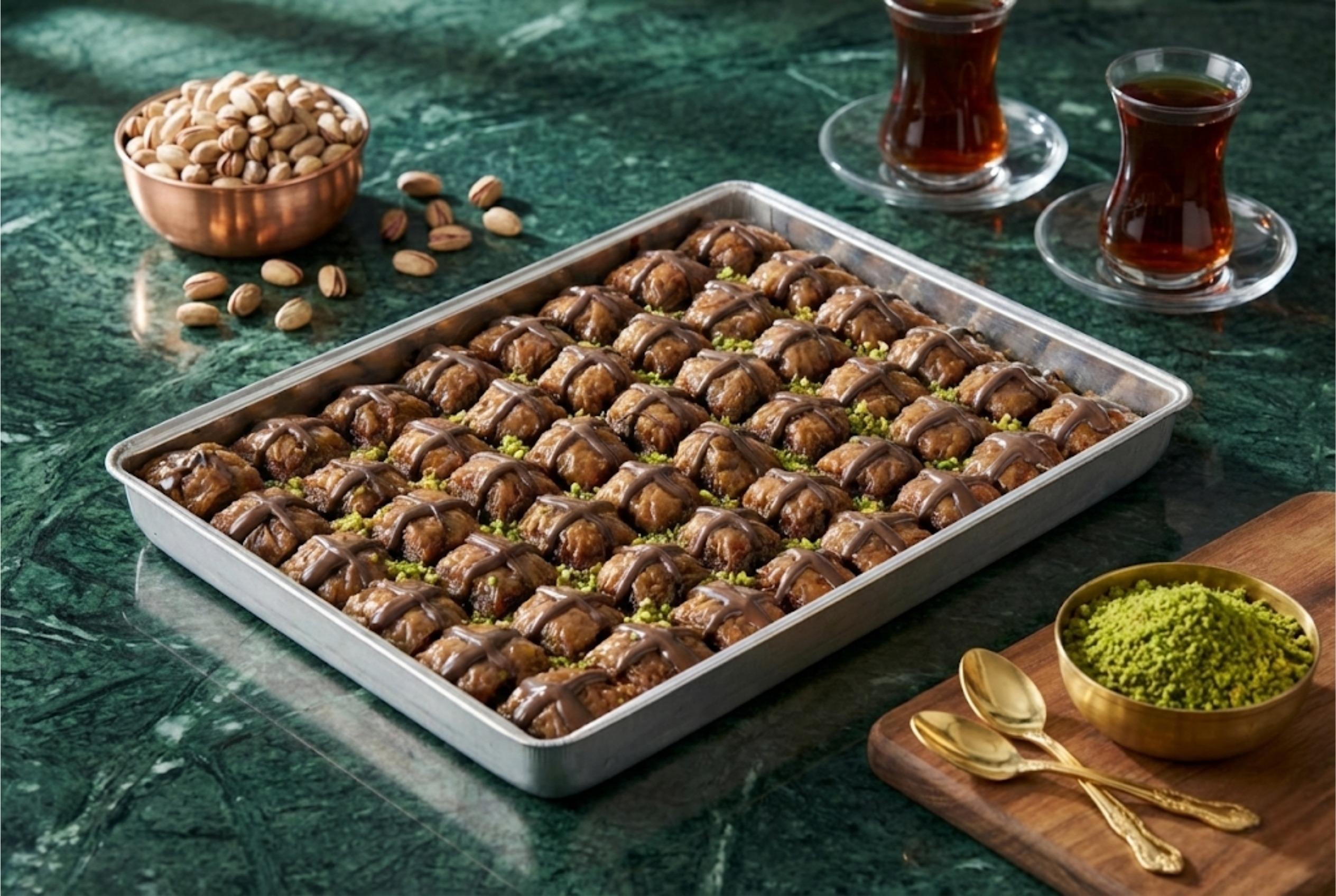 cikolatali baklava Çikolatalı Baklava (Ortalama 3kg.) - Görsel 1
