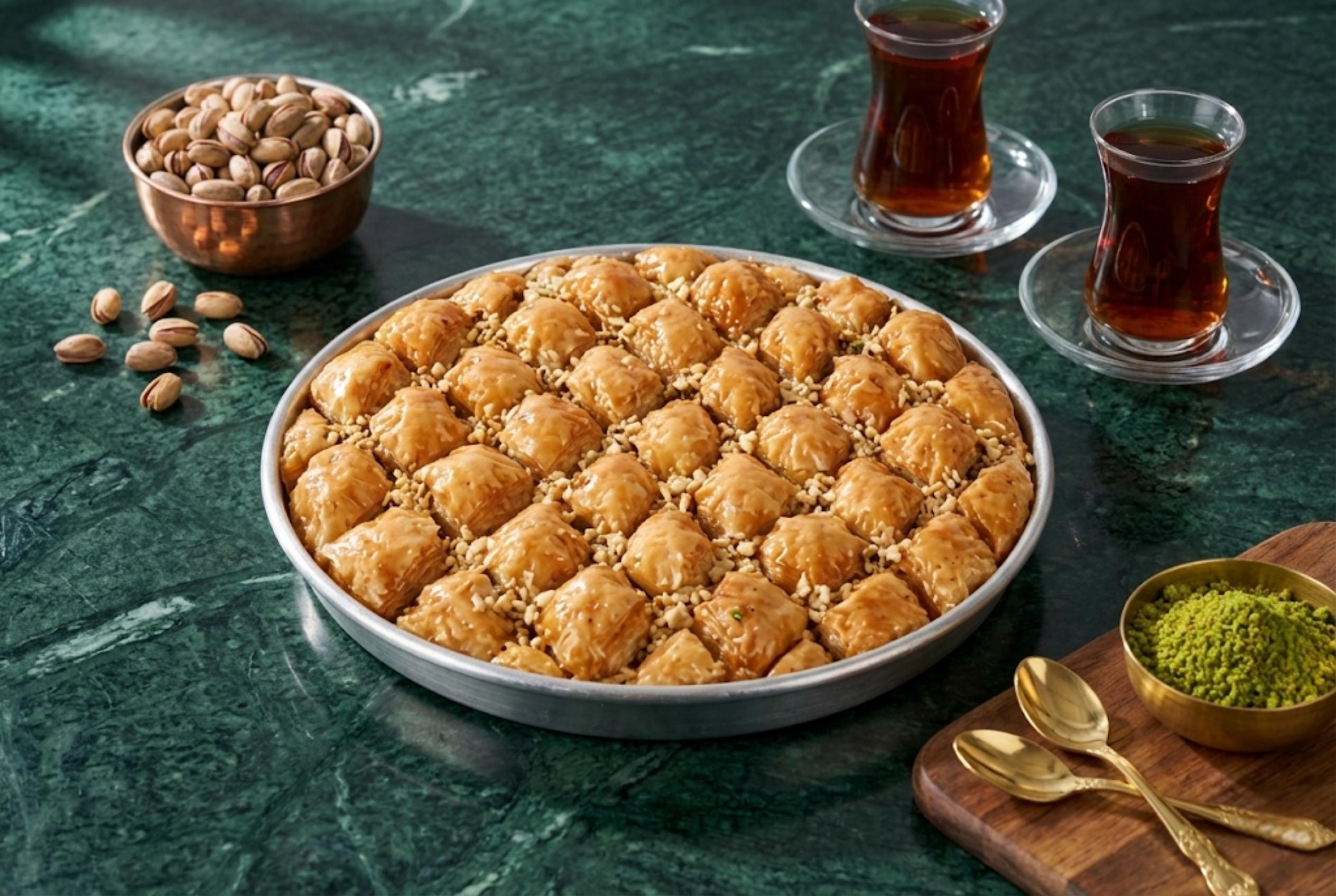 USBA TEPSİ FİNAL! (3) (1) Ev Baklavası İri Cevizli (Ortalama 1.5 kg.) - Görsel 1